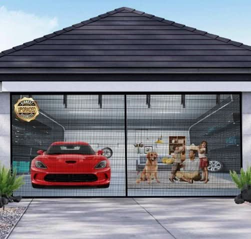 BreezeGuard Vision Magnetic Screen Net For Your Garage | Temsk