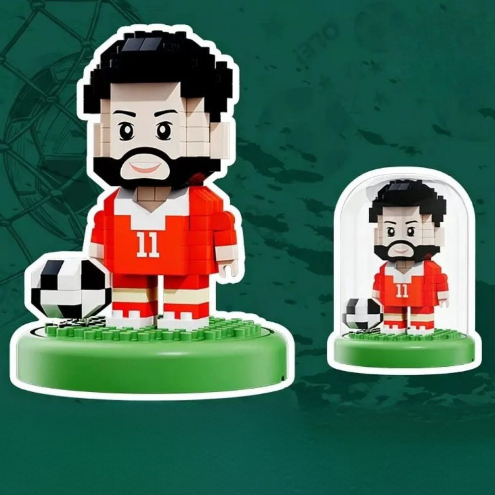 Sada malých plastových stavebních kostek s tématem mistrovství světa ve fotbale | Temsk