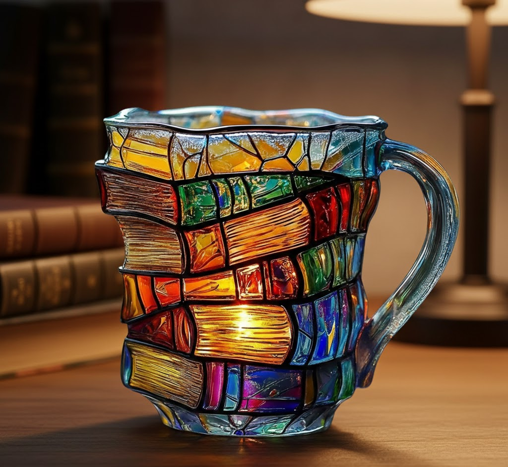 3D Mug For Coffee Lovers With A Book Theme And Desk Decor | Temsk