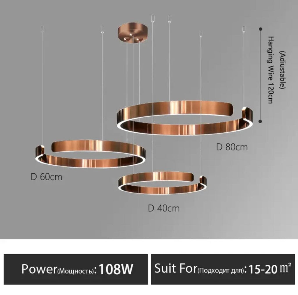 Astraelle Nordic Ring Chandelier for Modern Living Spaces | Temsk