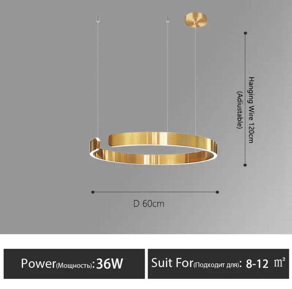 Astraelle Nordic Ring Chandelier for Modern Living Spaces | Temsk