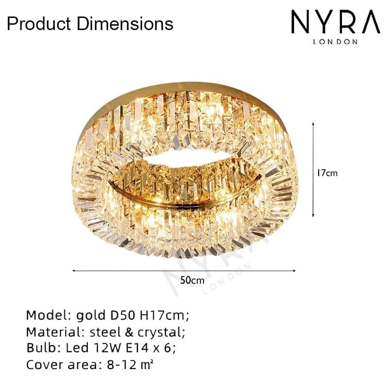Aurelia Ring Crystal Chandelier for Elegant Hallways and Living Areas | Temsk