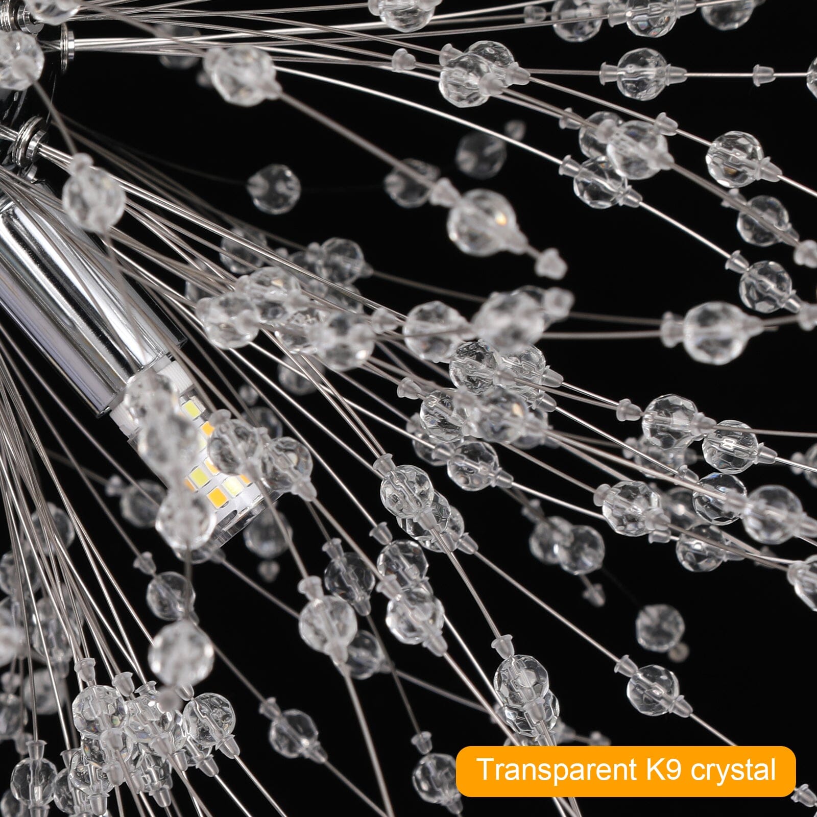 Dandelion Inspired Modern Pendant Light In Iron And Acrylic | Temsk