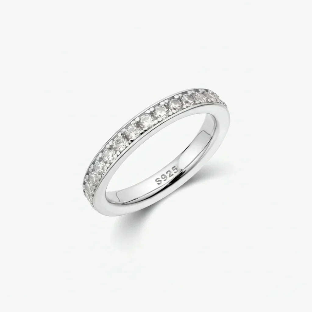 Sterling Silver Ring With Bead Setting For Everyday Wear | Temsk