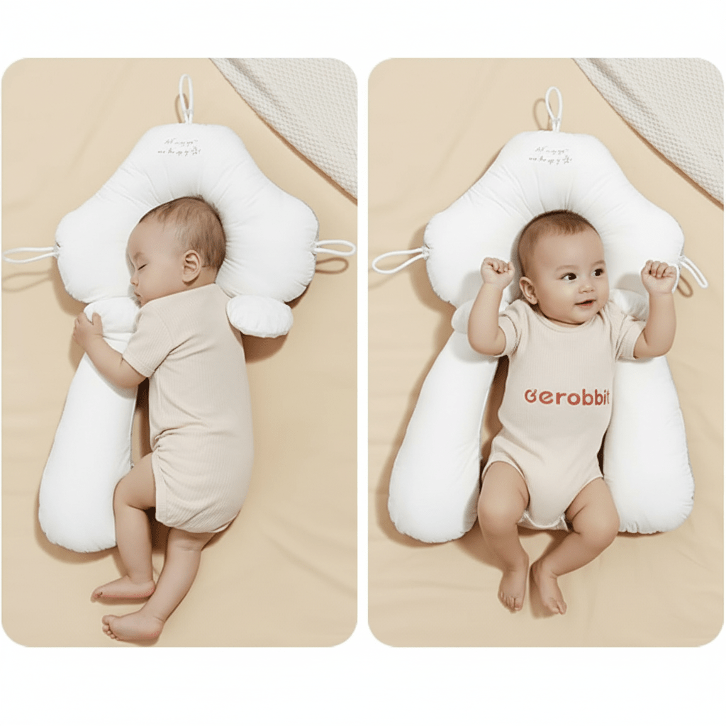NestEase Organic Baby Pillow For Gentle Neck Support And Peaceful Sleep | Temsk