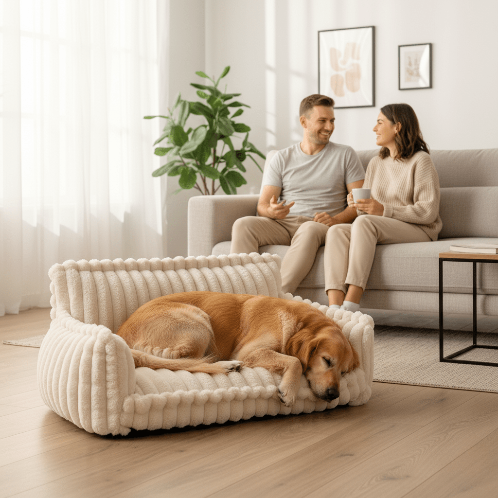 PawNest Orthopedic Dog Sofa for Pets, Soft Washable Bed | Temsk