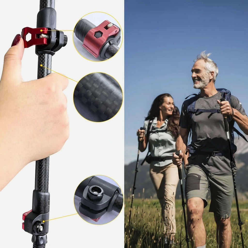 TrailFlex Bastoncini Pieghevoli in Carbonio con Stabilità Migliorata | Temsk