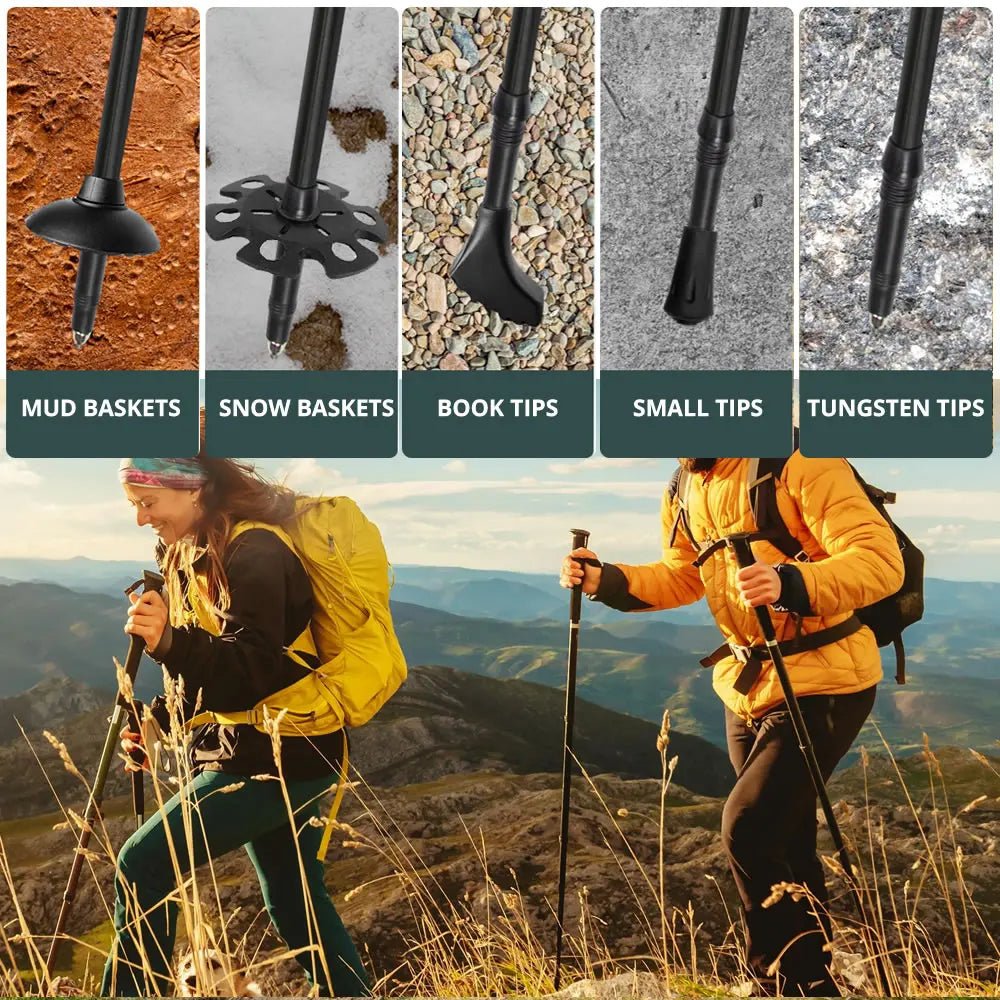 TrailFlex Bastoncini Pieghevoli in Carbonio con Stabilità Migliorata | Temsk