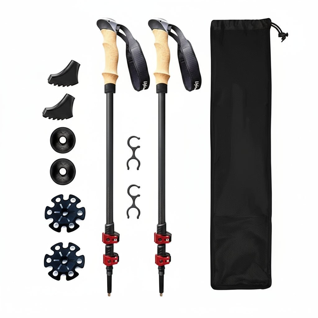 TrailFlex Bastoncini Pieghevoli in Carbonio con Stabilità Migliorata | Temsk