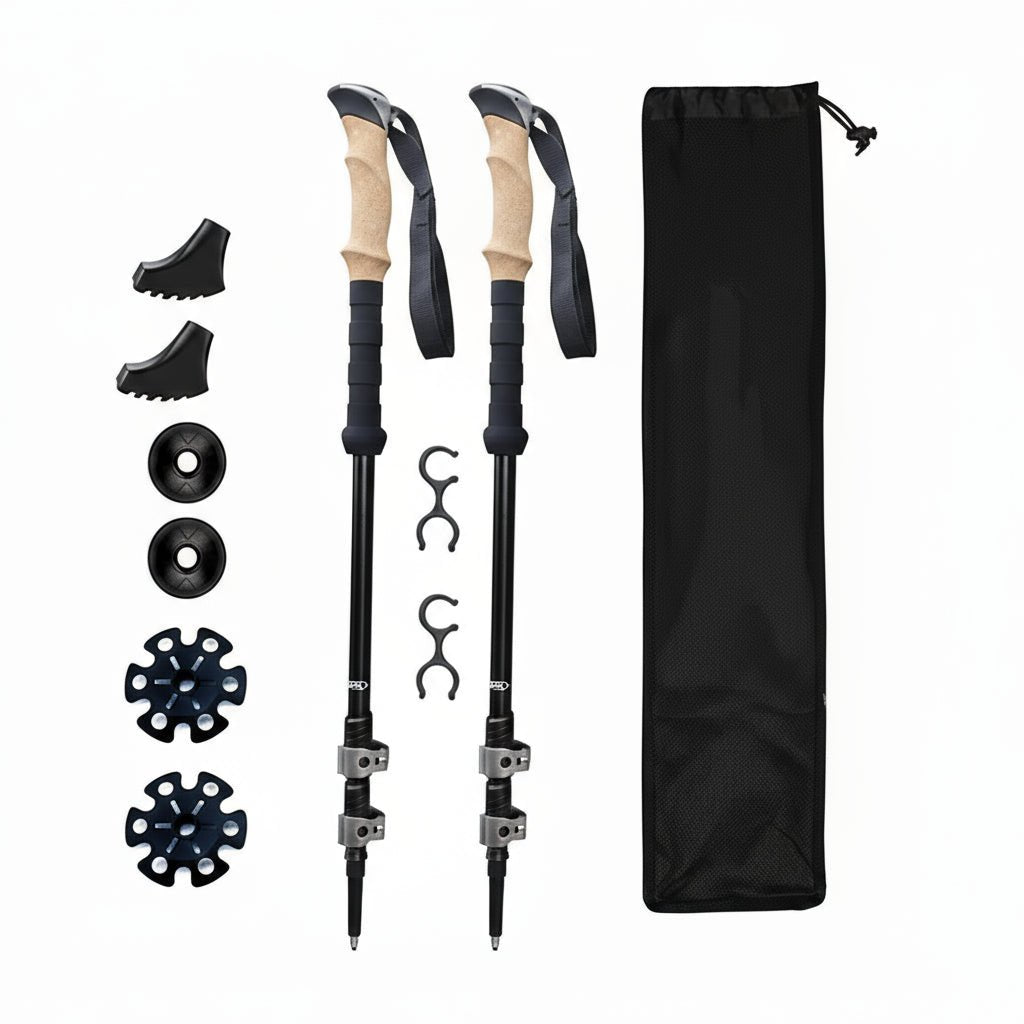 TrailFlex Bastoncini Pieghevoli in Carbonio con Stabilità Migliorata | Temsk