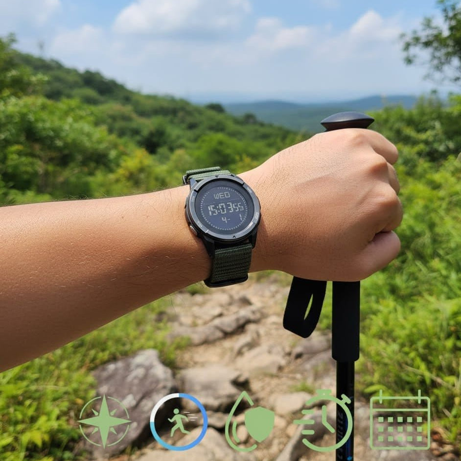 TrailForge Sports Watch With Carbon Design For Adventure | Temsk