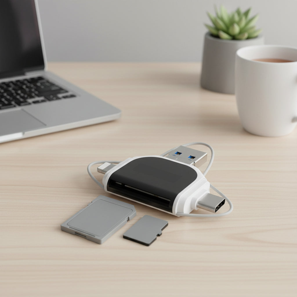 Four In One USB C Card Reader For SD And Micro SD Data Transfer | Temsk