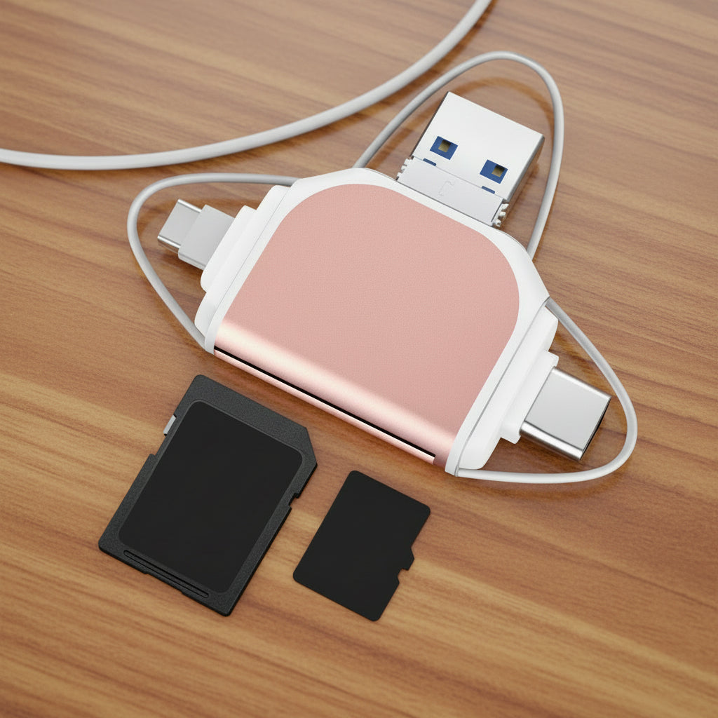 Four In One USB C Card Reader For SD And Micro SD Data Transfer | Temsk
