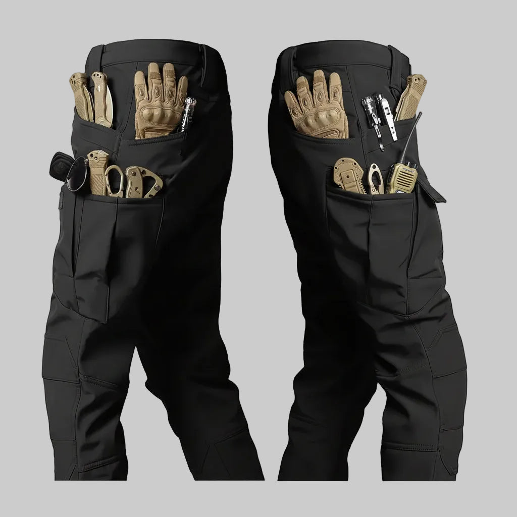 Tactical Fleece-Lined Pants With Cargo Pockets For Outdoor Wear | Temsk