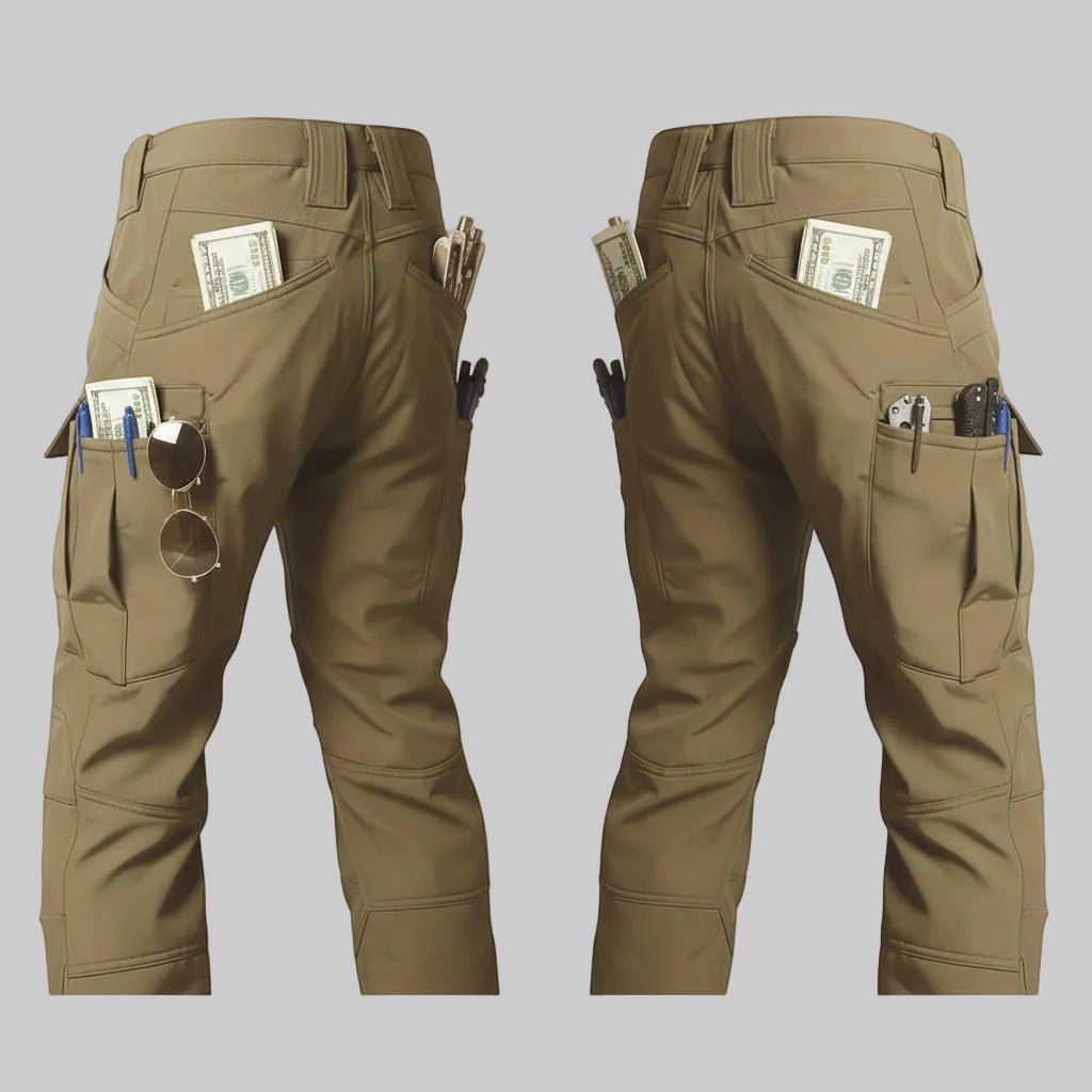 Tactical Fleece-Lined Pants With Cargo Pockets For Outdoor Wear | Temsk