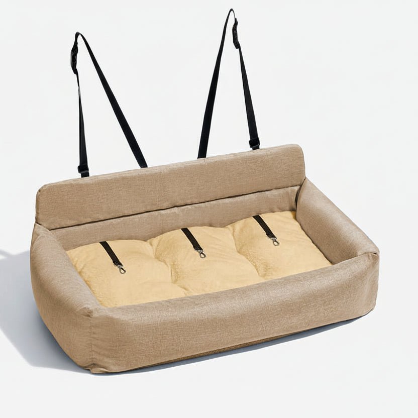 TrailNest Large Washable Dog Car Bed With Secure Straps And Non Slip Bottom | Temsk