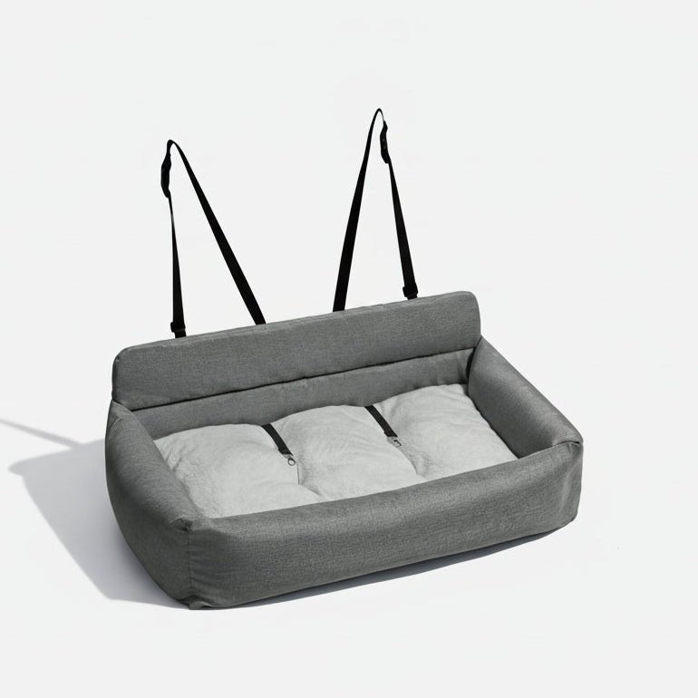 TrailNest Large Washable Dog Car Bed With Secure Straps And Non Slip Bottom | Temsk