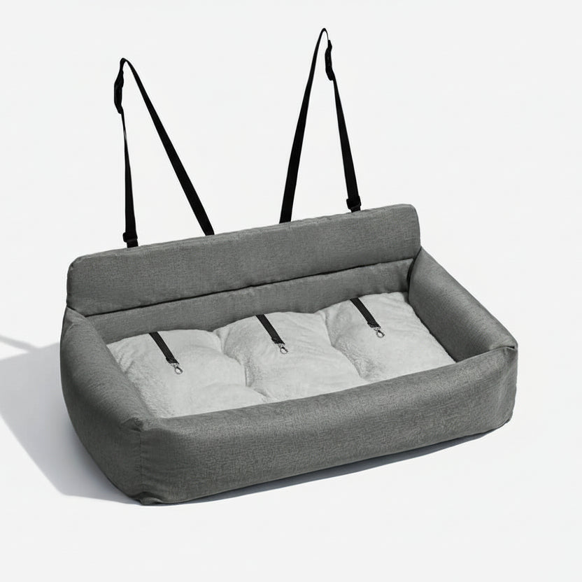 TrailNest Large Washable Dog Car Bed With Secure Straps And Non Slip Bottom | Temsk