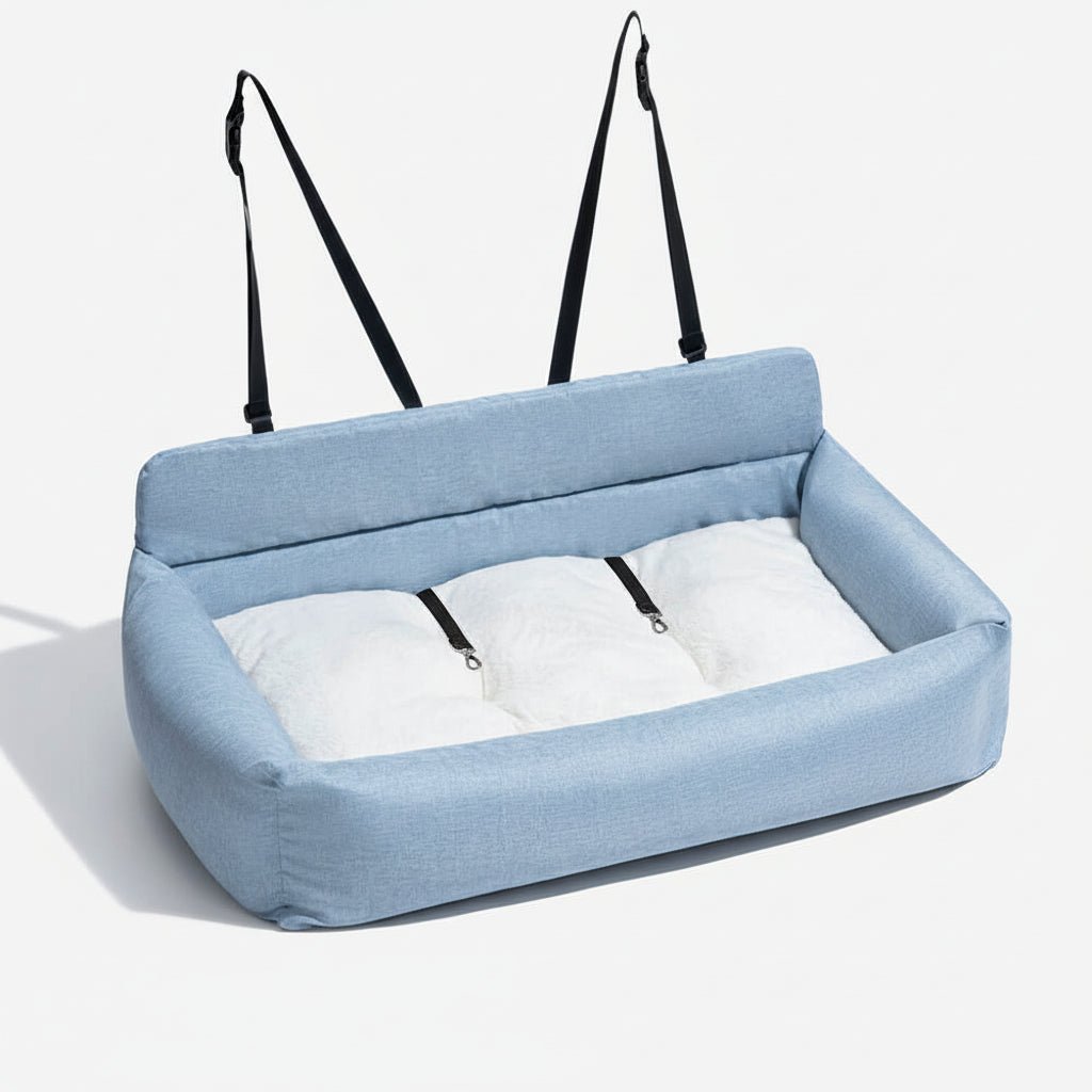 TrailNest Large Washable Dog Car Bed With Secure Straps And Non Slip Bottom | Temsk