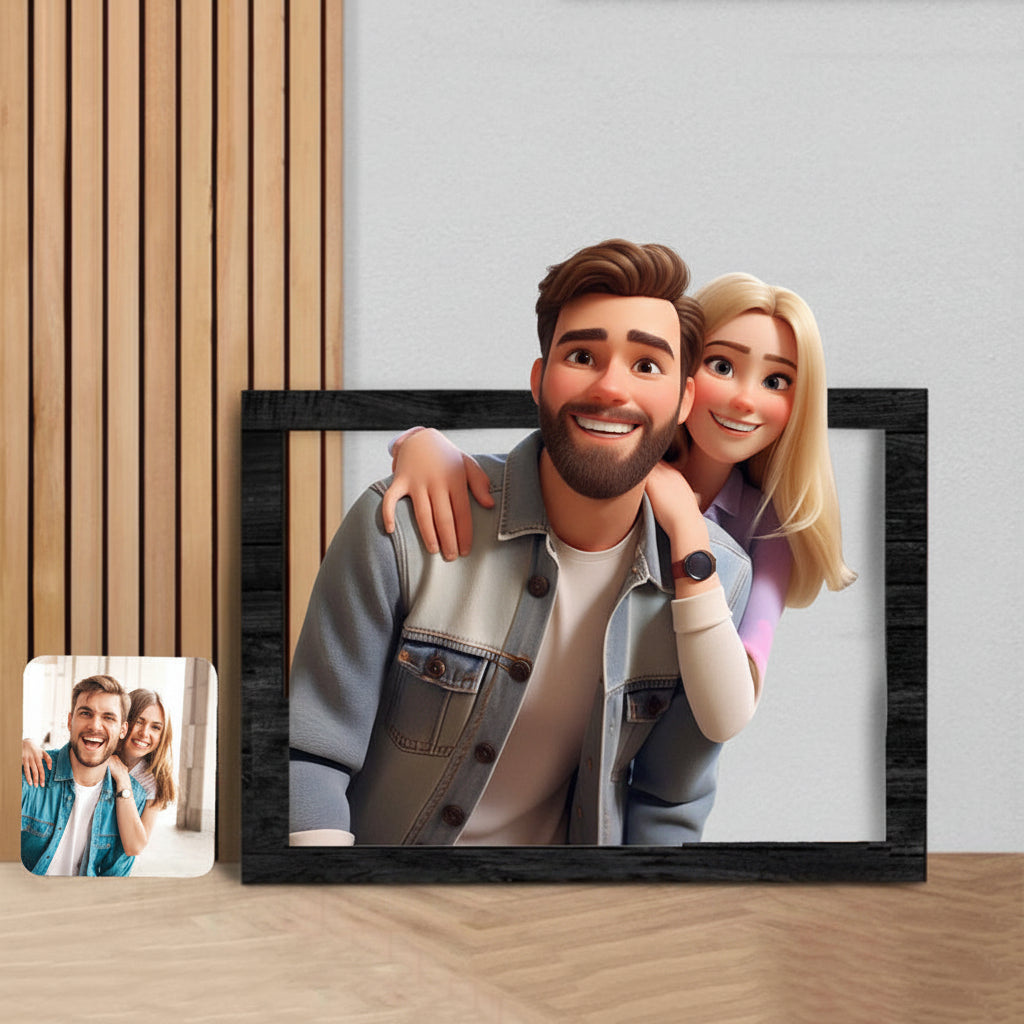 Personalisierter Holz-Fotorahmen als 3D-Wandkunst für Ihre Lieblingsmomente | Temsk