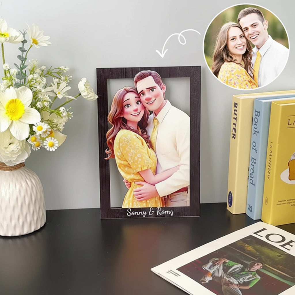 Personalisierter Holz-Fotorahmen als 3D-Wandkunst für Ihre Lieblingsmomente | Temsk