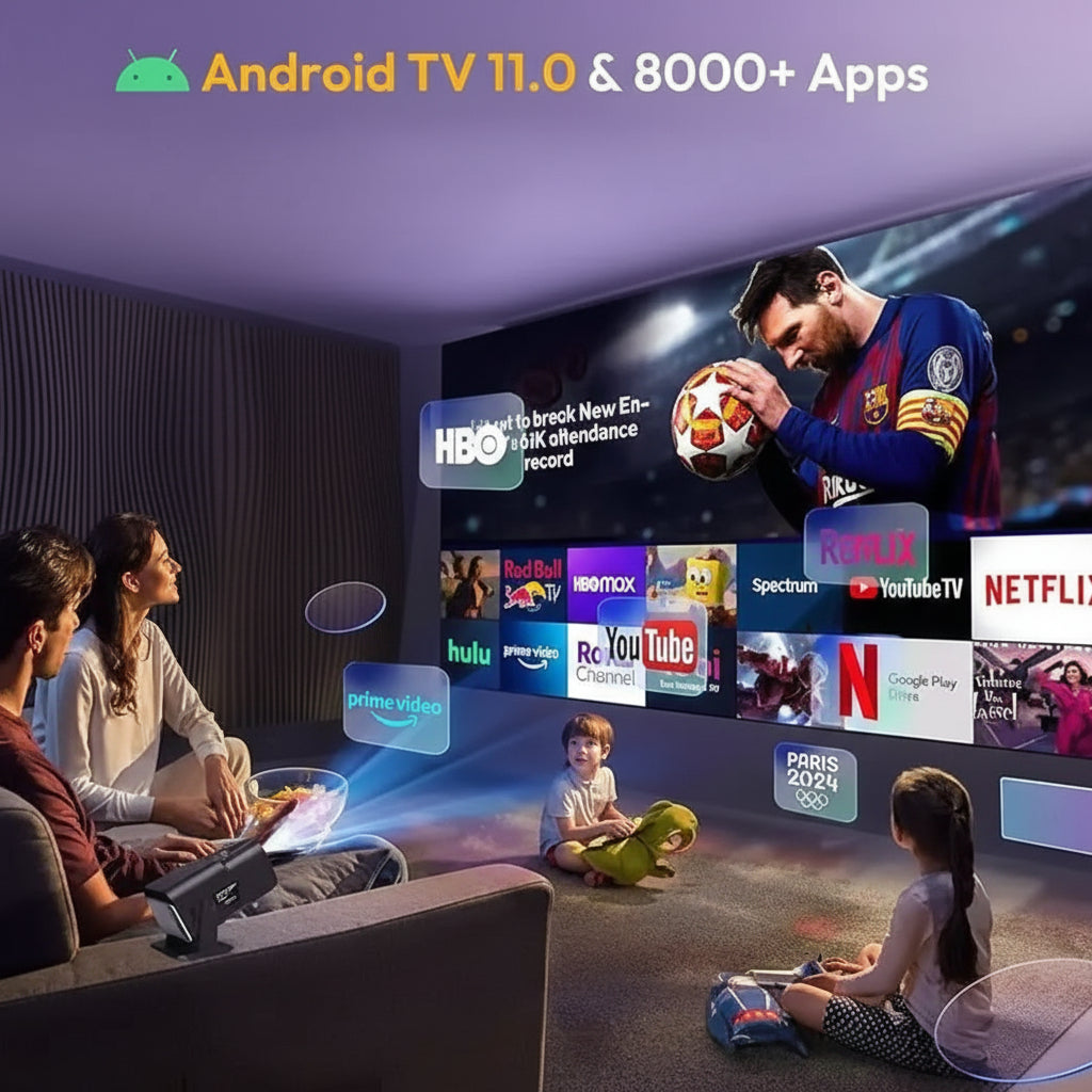 Smart 4K Mini Projector For Portable Home Theater Experience | Temsk