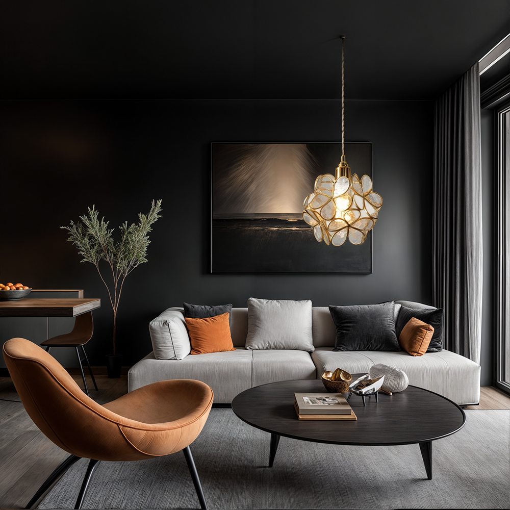 Liora Glass Flower Pendant Light for Living Rooms and Homes | Temsk