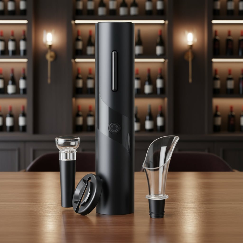 VinoNova 4 In 1 Smart Electric Corkscrew Set With Rechargeable Design | Temsk