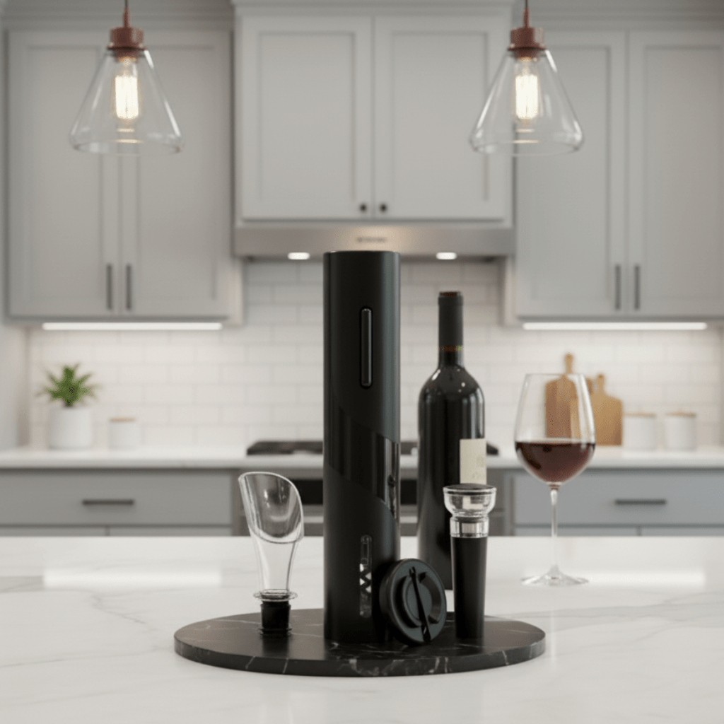 VinoNova 4 In 1 Smart Electric Corkscrew Set With Rechargeable Design | Temsk