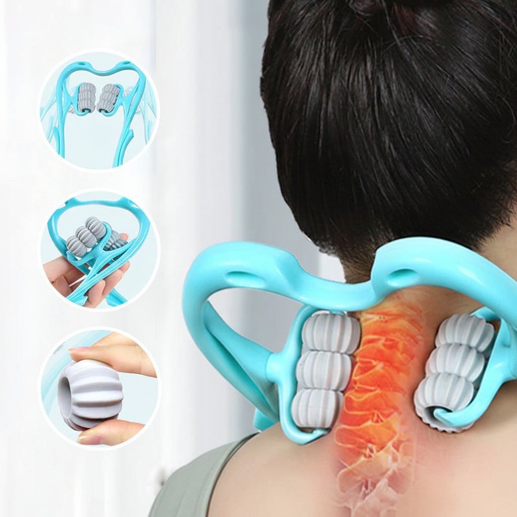 Neck Massager Manual Roller For Cervical Relief And Shoulder Comfort | Temsk