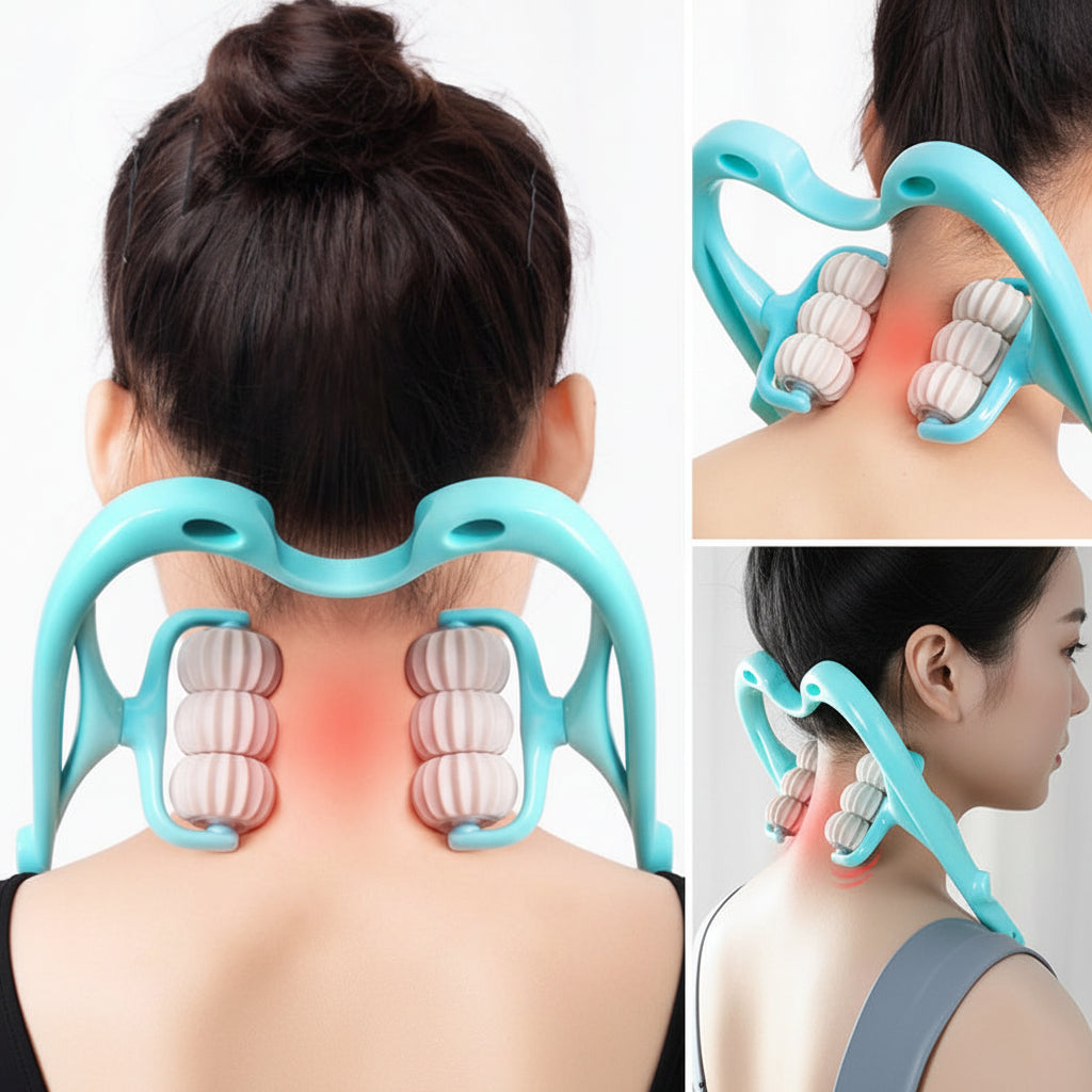 Neck Massager Manual Roller For Cervical Relief And Shoulder Comfort | Temsk