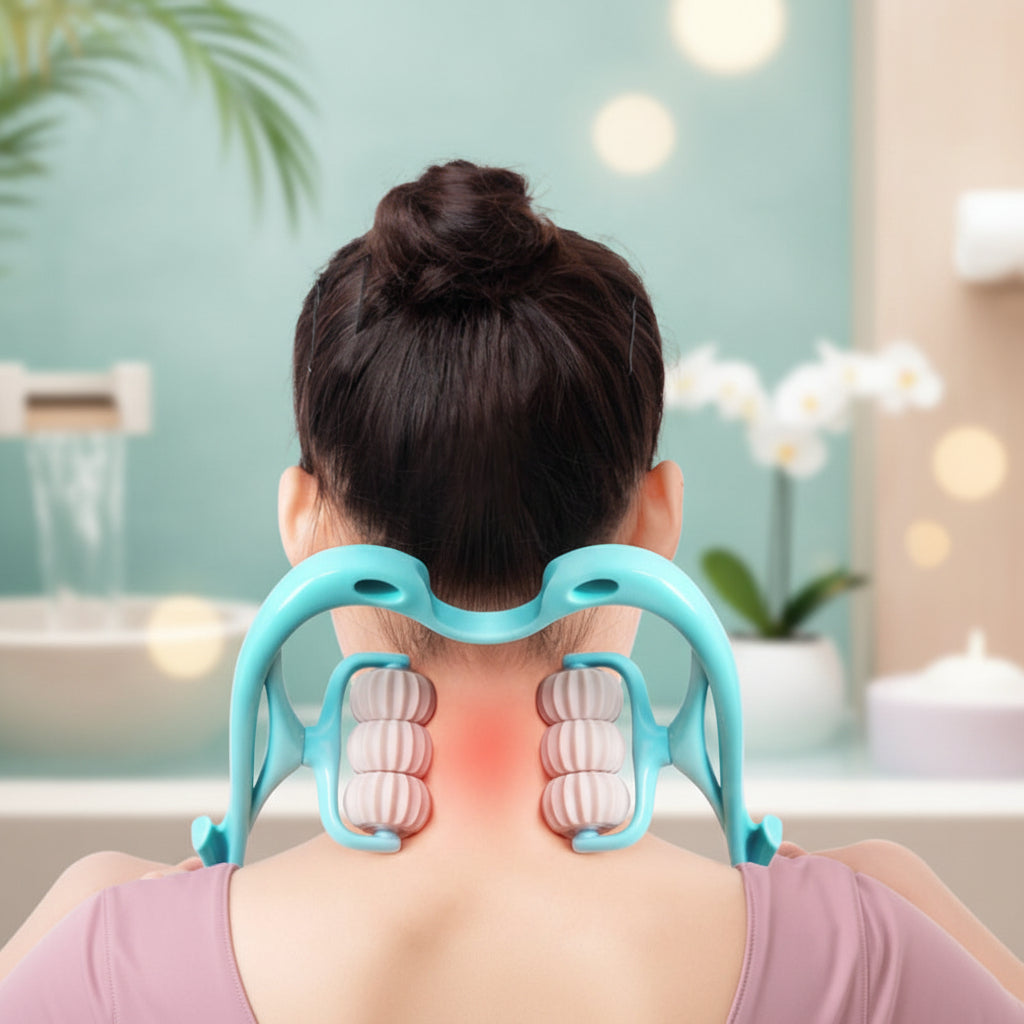 Neck Massager Manual Roller For Cervical Relief And Shoulder Comfort | Temsk