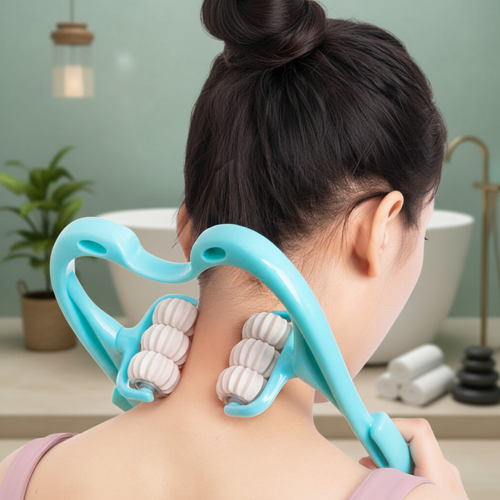 Neck Massager Manual Roller For Cervical Relief And Shoulder Comfort | Temsk