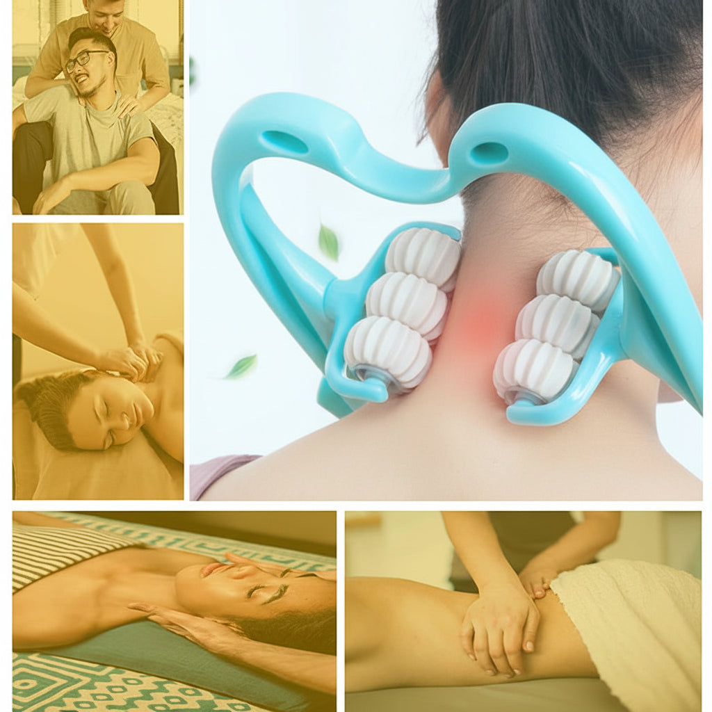 Neck Massager Manual Roller For Cervical Relief And Shoulder Comfort | Temsk