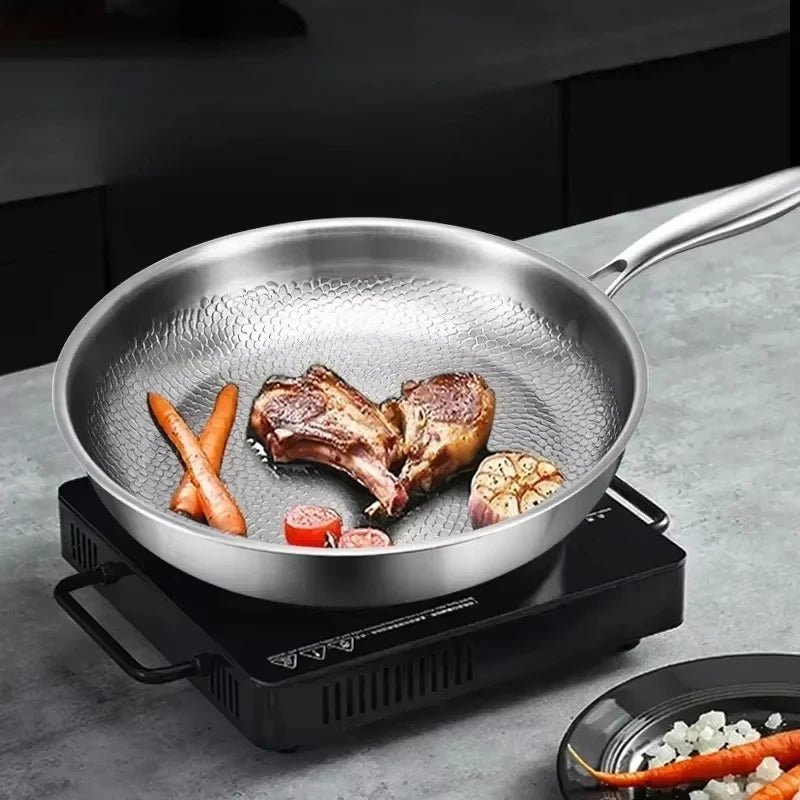 AurumForge Titanium Hammered Nonstick Frying Pan For Induction Cooking | Temsk