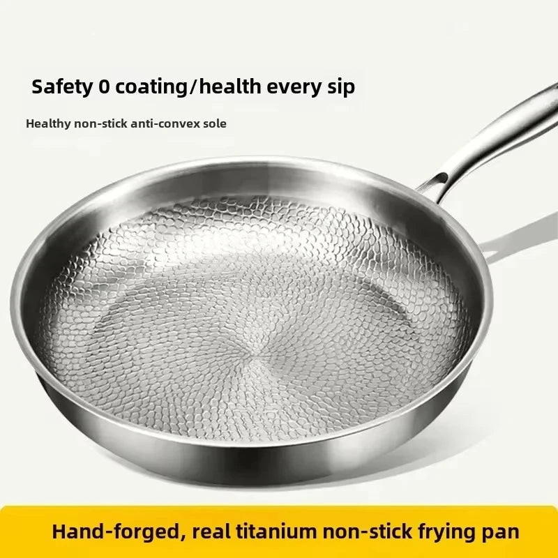 AurumForge Titanium Hammered Nonstick Frying Pan For Induction Cooking | Temsk