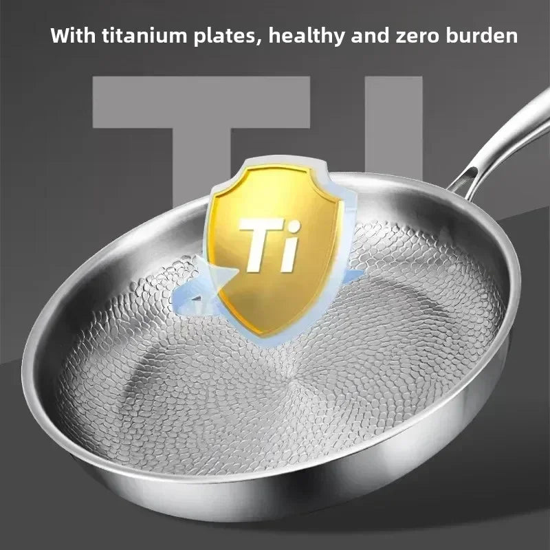 AurumForge Titanium Hammered Nonstick Frying Pan For Induction Cooking | Temsk