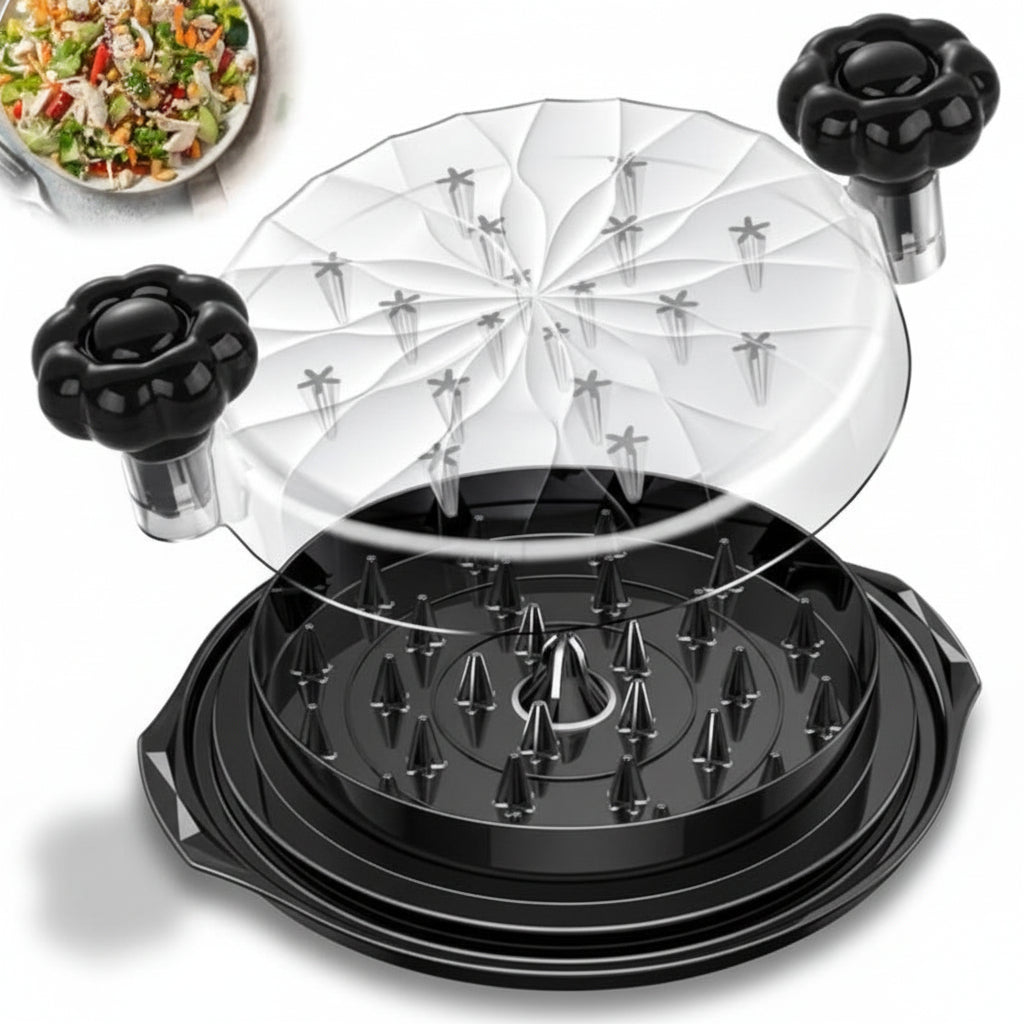 Handheld Meat Shredder With Glass Bowl And Non-Slip Base | Temsk