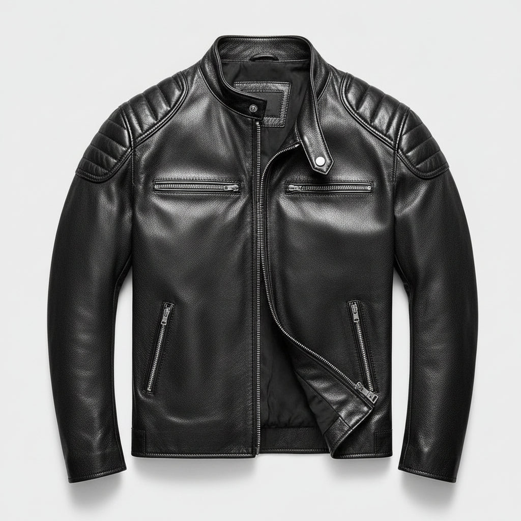 Herren Vintage-Motorradjacke im klassischen Stil | Temsk