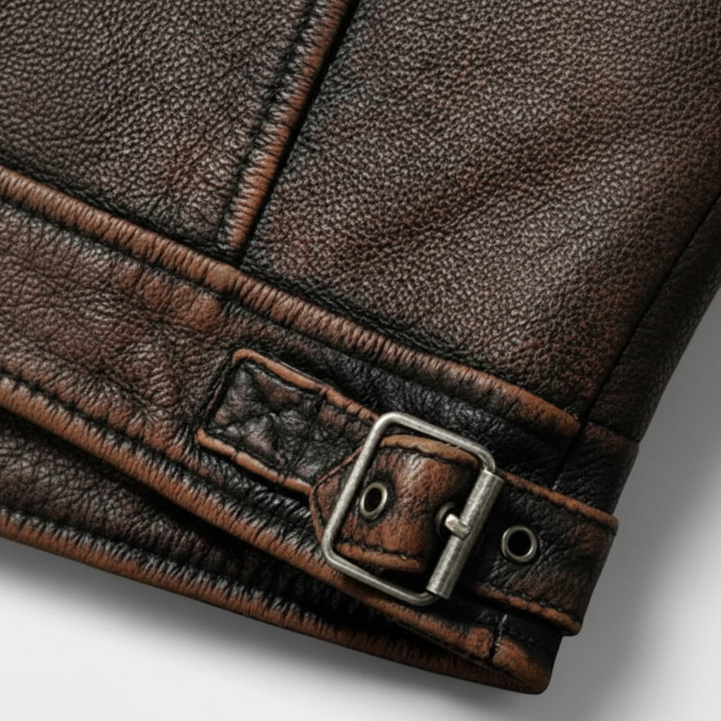 Herren Vintage-Motorradjacke im klassischen Stil | Temsk