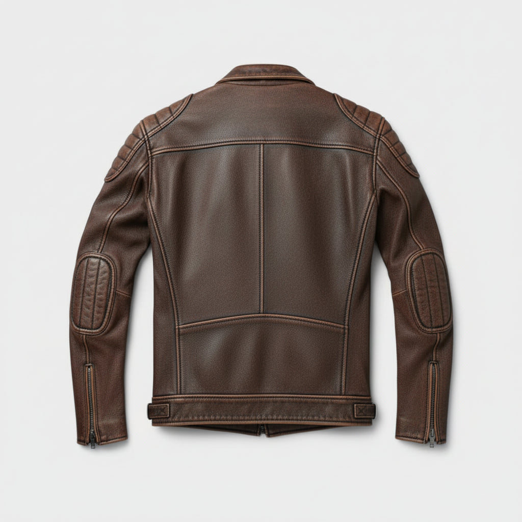 Herren Vintage-Motorradjacke im klassischen Stil | Temsk