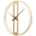 NovaGlow 50cm Gold and Black Metal Wall Clock as an Eye Catcher | Temsk