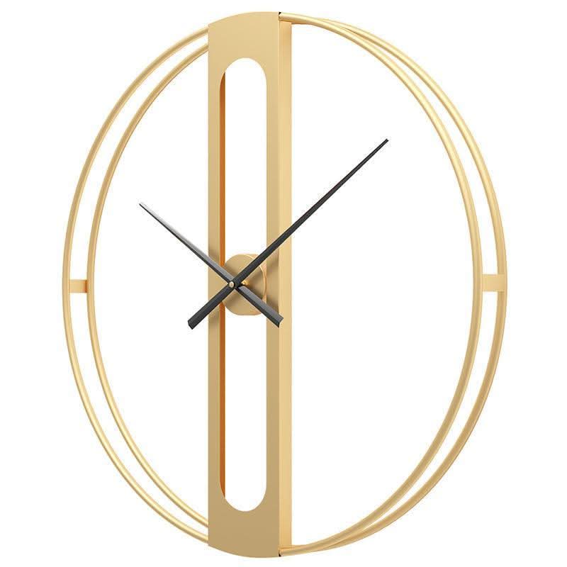 NovaGlow 50cm Gold and Black Metal Wall Clock as an Eye Catcher | Temsk