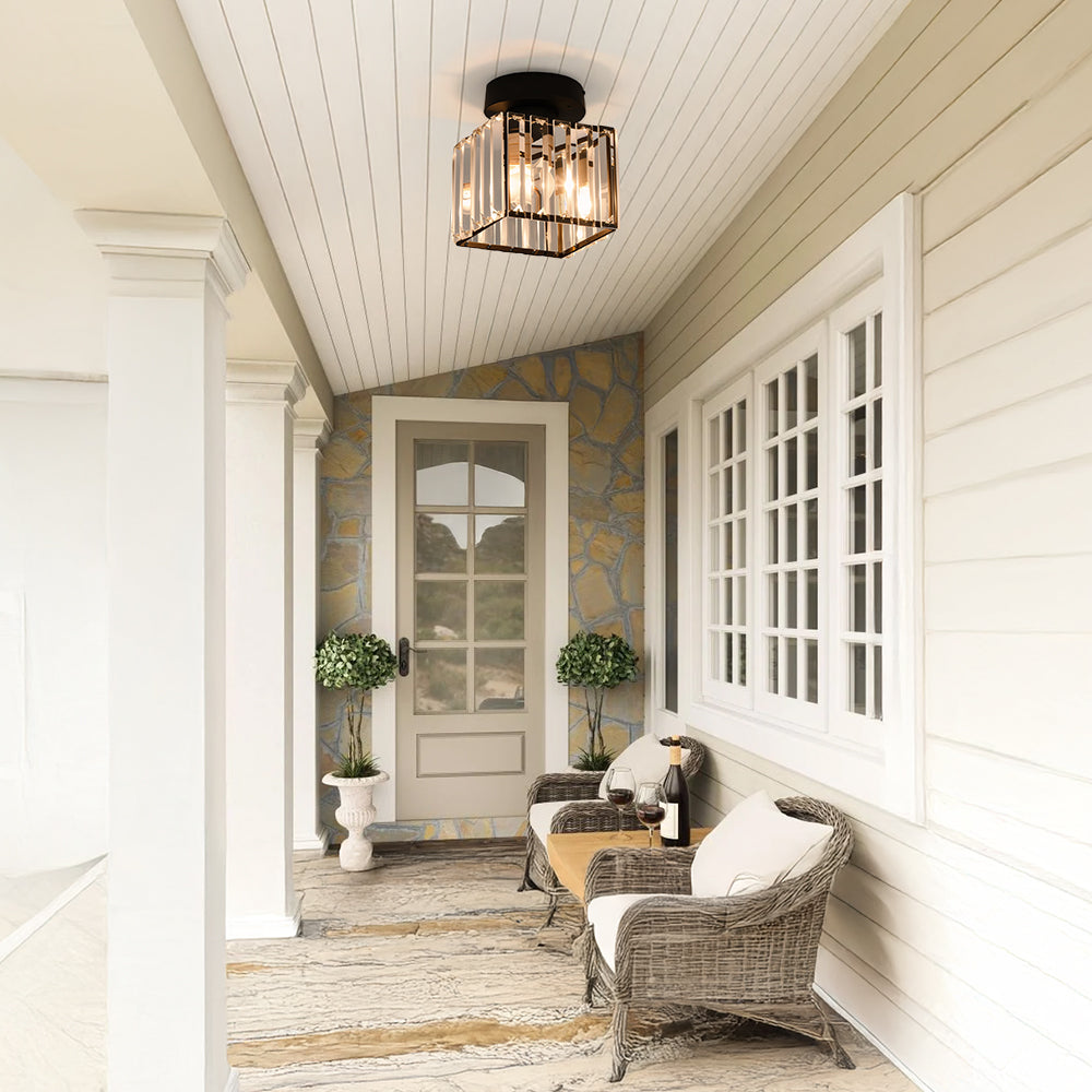 Crystal Ceiling Light E27, Surface Mounted, Modern Hall and Living Room | Temsk