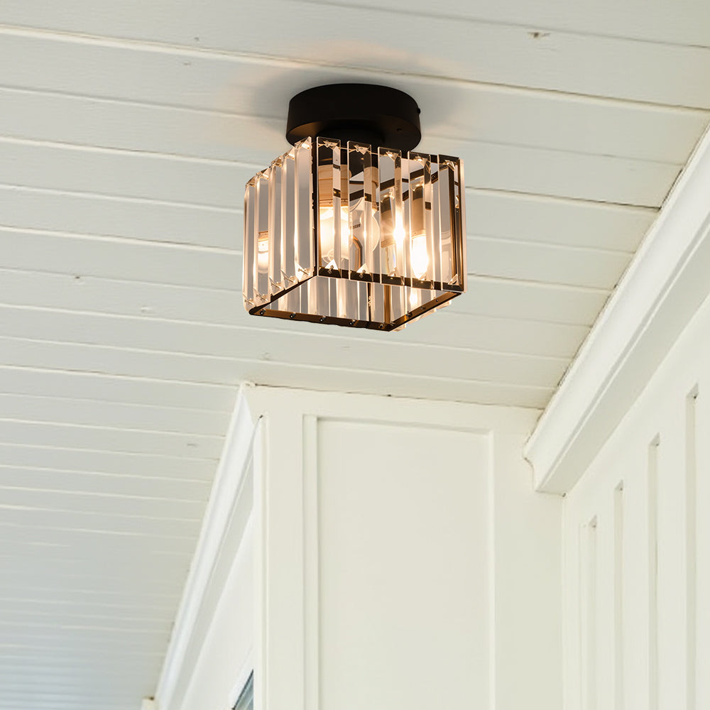 Crystal Ceiling Light E27, Surface Mounted, Modern Hall and Living Room | Temsk