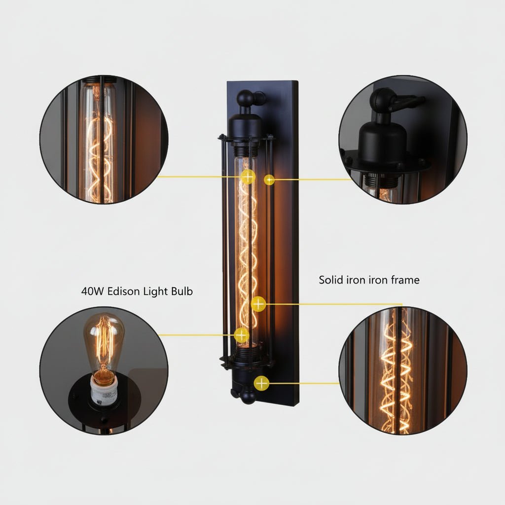 LumaVale Classic Vintage LED Wall Lamp For Atmospheric Lighting | Temsk