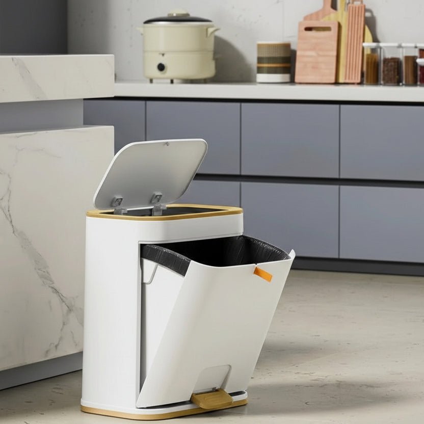 Cestino per Rifiuti da Bagno Semplice AeroBin con Sistema di Coperchio Intelligente | Temsk
