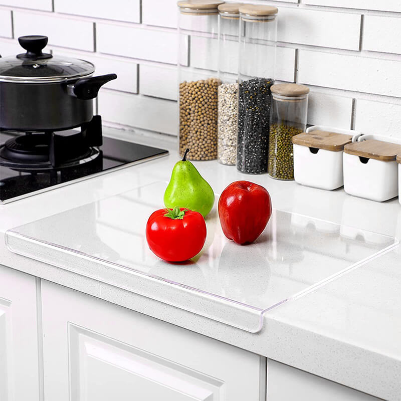 ClearSlice Acrylic Cutting Board With Non Slip Handle And Scratch Resistant Surface | Temsk