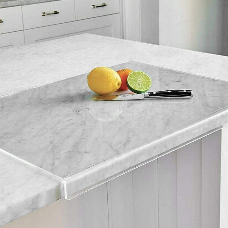 ClearSlice Acrylic Cutting Board With Non Slip Handle And Scratch Resistant Surface | Temsk