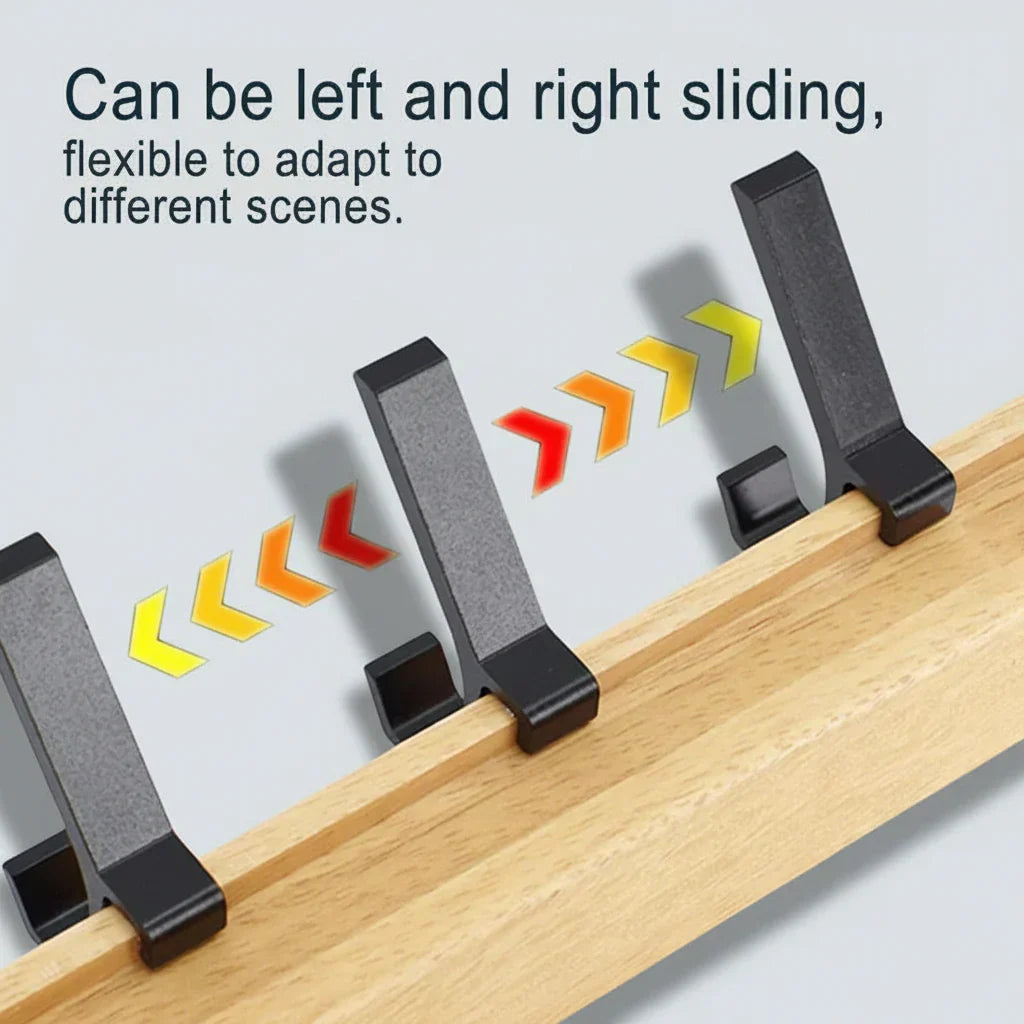 Skandinavischer Holz-Wandhaken-Organizer für den Eingangsbereich | Temsk